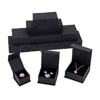 18Pcs 3 Styles Paper Magnetic Flip Jewelry Storage Gift Case CON-PH0003-03-1