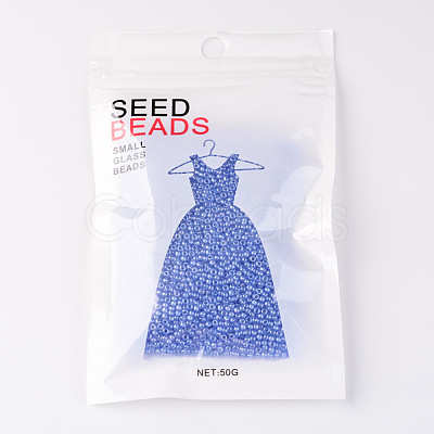 Cornflower Blue 11/0 FGB Grade A Round Glass Seed Beads X-SEED-Q011-F513-1