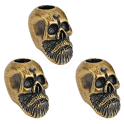 3Pcs Brass Beads KK-FG0001-18-1