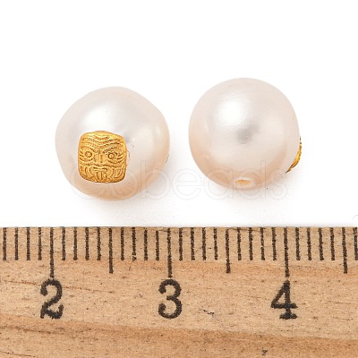 Round Natural Freshwater Pearl Beads PEAR-K009-13G-1