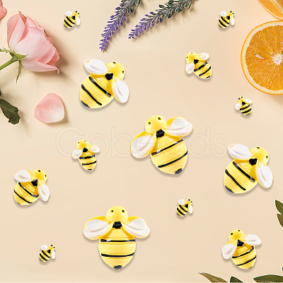 60Pcs 5 Styles Opaque Resin Cabochons CRES-CP0001-08-1