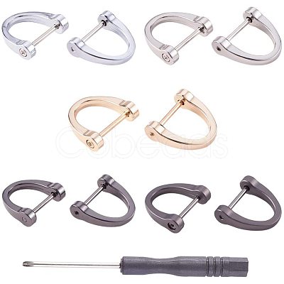Alloy D-Ring Shackles Clasps PALLOY-PH0005-82-1