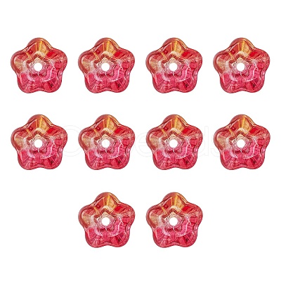 Transparent Electroplate Glass Beads EGLA-FS0001-38A-1