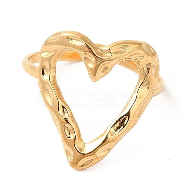 Ion Plating(IP) 201 Stainless Steel Open Cuff Ring X-RJEW-E063-51G-1