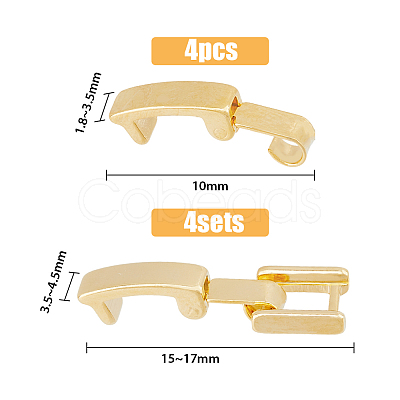 SUPERFINDINGS 7 Styles Eco-Friendly Brass Watch Band Clasps KK-FH0005-22-1