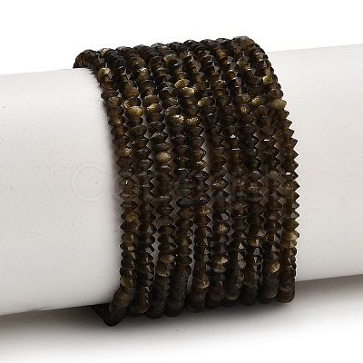 Natural Golden Sheen Obsidian Beads Strands GG-CBAA9B4-A02-02-1