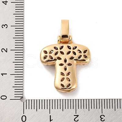Brass Micro Pave Cubic Zirconia Pendants KK-C076-29T-G01-1