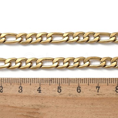 304 Stainless Steel Figaro Chain Necklaces NJEW-S442-02G-1