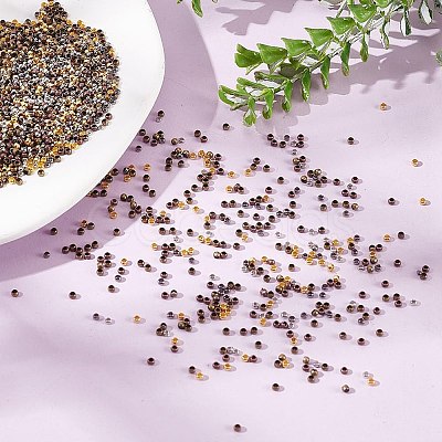 2500Pcs 5 Colors Brass Crimp Beads KK-AR0004-18-1