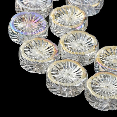 AB Color Plated Electroplate Glass Transparent Beads Strands EGLA-G037-10A-AB02-1