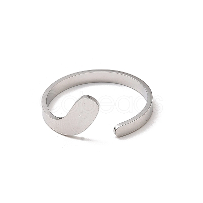Non-Tarnish 304 Stainless Steel Open Cuff Rings RJEW-Q808-02A-P-1
