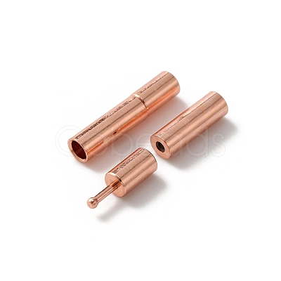 Brass Bayonet Clasps KK-WH0062-36A-RG-1