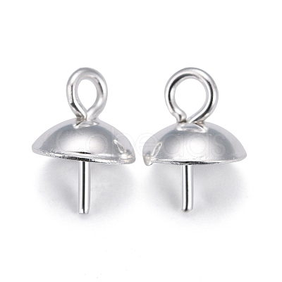304 Stainless Steel Cup Pearl Peg Bails Pin Pendants X-STAS-H410-19S-B-1