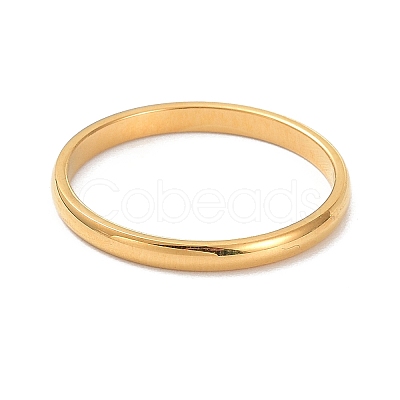 2mm Polished Plain Dome Finger Ring for Girl Women RJEW-C012-05E-G-1