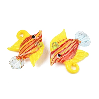 Handmade Lampwork Pendants LAMP-G162-01C-1