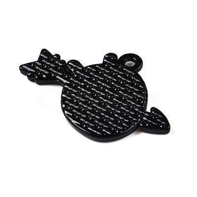 Spray Painted Alloy Enamel Pendants ENAM-T020-24-RS-1