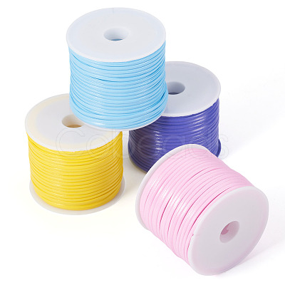 40M 4 Colors PU Leather Thread Cord AJEW-TA0002-29C-1
