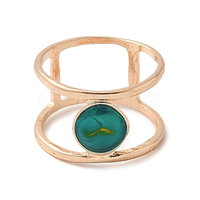 Alloy with Turquoise Round Finger Ring for Women FS-WGC40FF-03-1