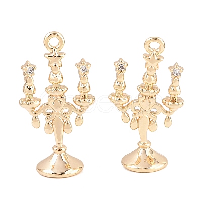 Brass Micro Pave Cubic Zirconia Pendants KK-L261-13G-1