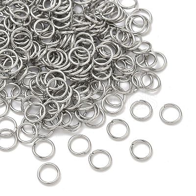 Tarnish Resistant 304 Stainless Steel Open Jump Rings STAS-Q186-02-6x0.8mm-1