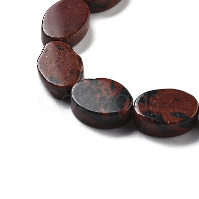 Natural Mahogany Obsidian Beads Strands G-P559-B16-01-1