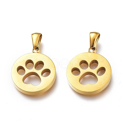 Ion Plating(IP) 304 Stainless Steel Pet Pendants STAS-Z006-15G-1