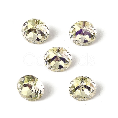 Glass Rhinestone Cabochons GLAA-A018-8mm-001GY-1