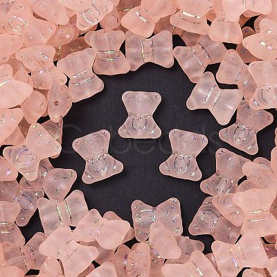 Frosted Transparent Acrylic Beads X1-OACR-P029-20B-02-1