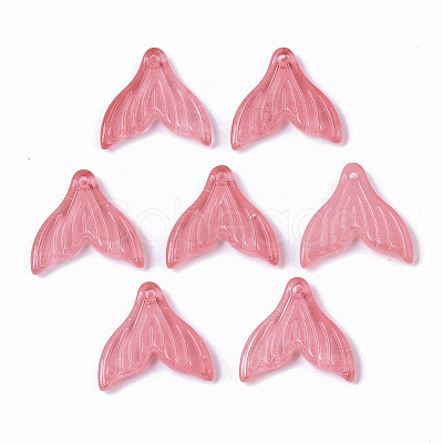 Transparent Spray Painted Glass Pendants GLAA-S190-009A-1