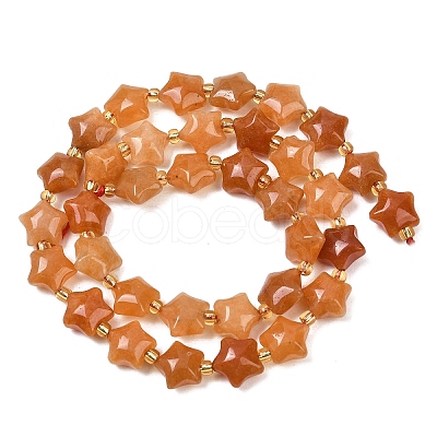 Natural Red Aventurine Beads Strands G-Z080-A22-10mm-1