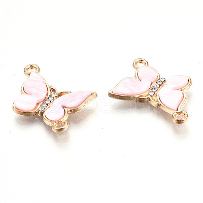 Eco-Friendly Alloy Micro Pave Clear Cubic Zirconia Links Connectors X-ENAM-Q437-058D-NR-1