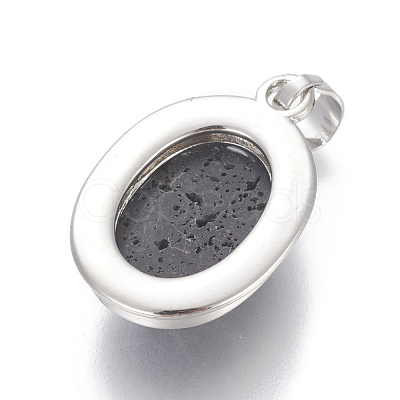 Natural Lava Rock Pendants G-L512-D12-1