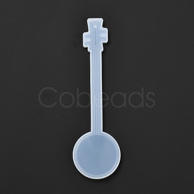 DIY Round Moon Lute Bookmark Silicone Molds DIY-F089-02-1