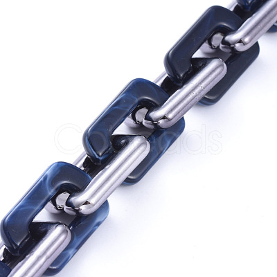 Handmade Acrylic Cable Chains AJEW-JB00673-02-1