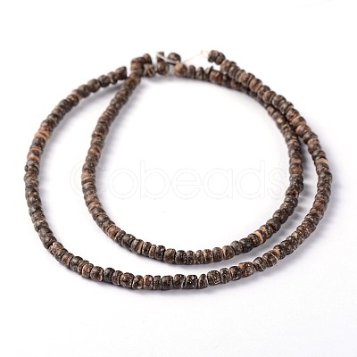 Natural Coconut Rondelle Bead Strands COCB-O001-13-1