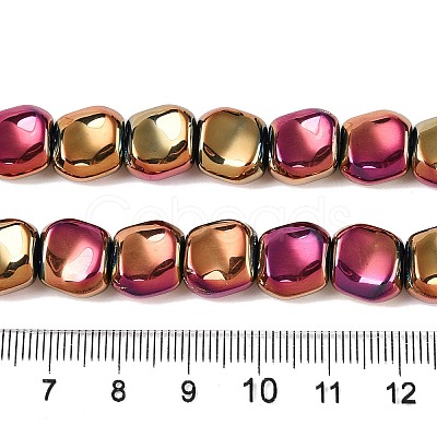 Electroplate Glass Beads Strands EGLA-N012-07O-1