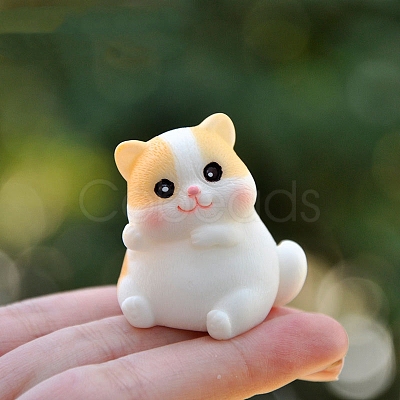 Cartoon Pattern Cat Resin Ornament PW-WG22480-02-1