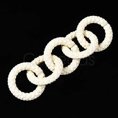 Spray Painted CCB Plastic Linking Rings CCB-Q091-010F-1