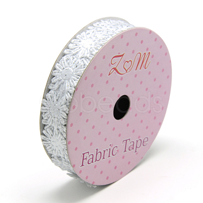 Glitter Powder Polyester Ribbons X-SRIB-S048-04G-1