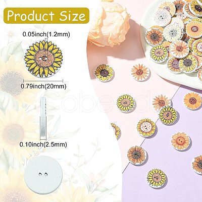 1 Set 100Pcs Wood Buttons BUTT-CJC0002-05B-1-1