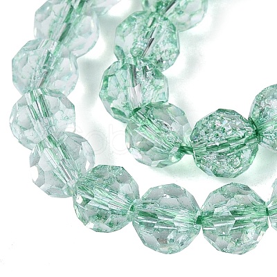 Crackle Transparent Glass Beads Strands GLAA-N068-06A-10-1