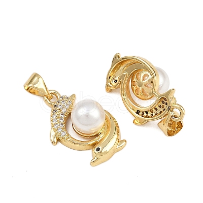 Brass Micro Pave Cubic Zirconia Pendants KK-A269-13G-1