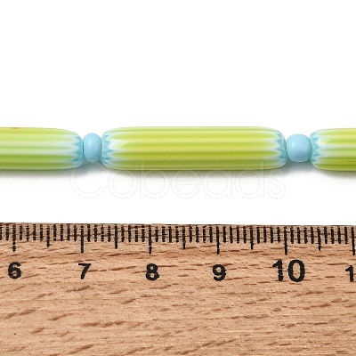Handmade Lampwork Chevron Beads LAMP-Z019-01-15-1