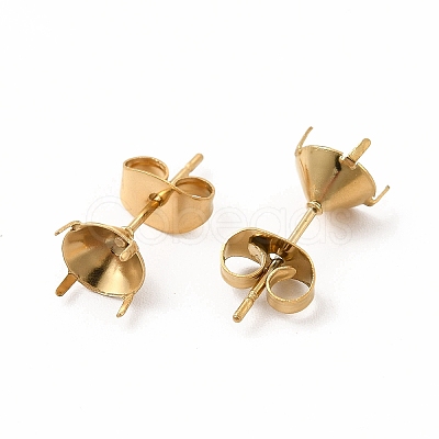 304 Stainless Steel Stud Earring Finding STAS-C071-03C-G-1