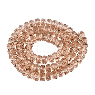 Transparent Glass Beads Strands GLAA-Q114-01A-A13-1