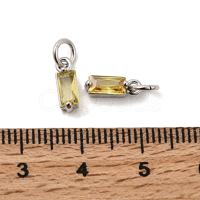 Brass Pave Cubic Zirconia Charms KK-F894-13P-06-1