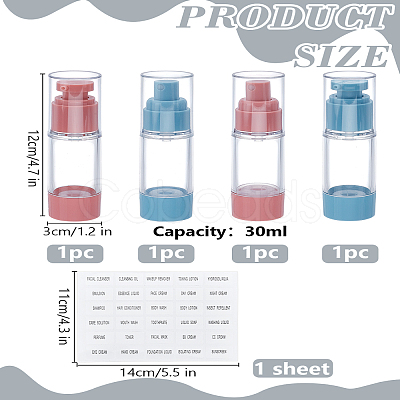 4Pcs 4 Styles Plastic Spray Bottles AJEW-LP0005-71-1