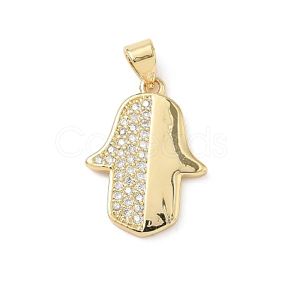 Brass Micro Pave Cubic Zirconia Pendants KK-D426-15A-G-1