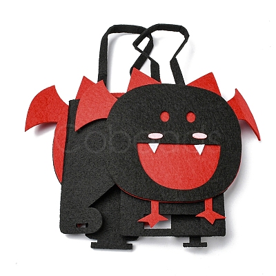 Bat Felt Halloween Candy Bags with Handles HAWE-K001-01F-1