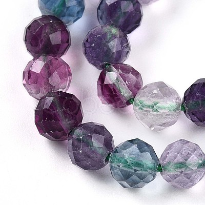 Natural Rainbow Fluorite Beads Strands G-T140-22A-1
